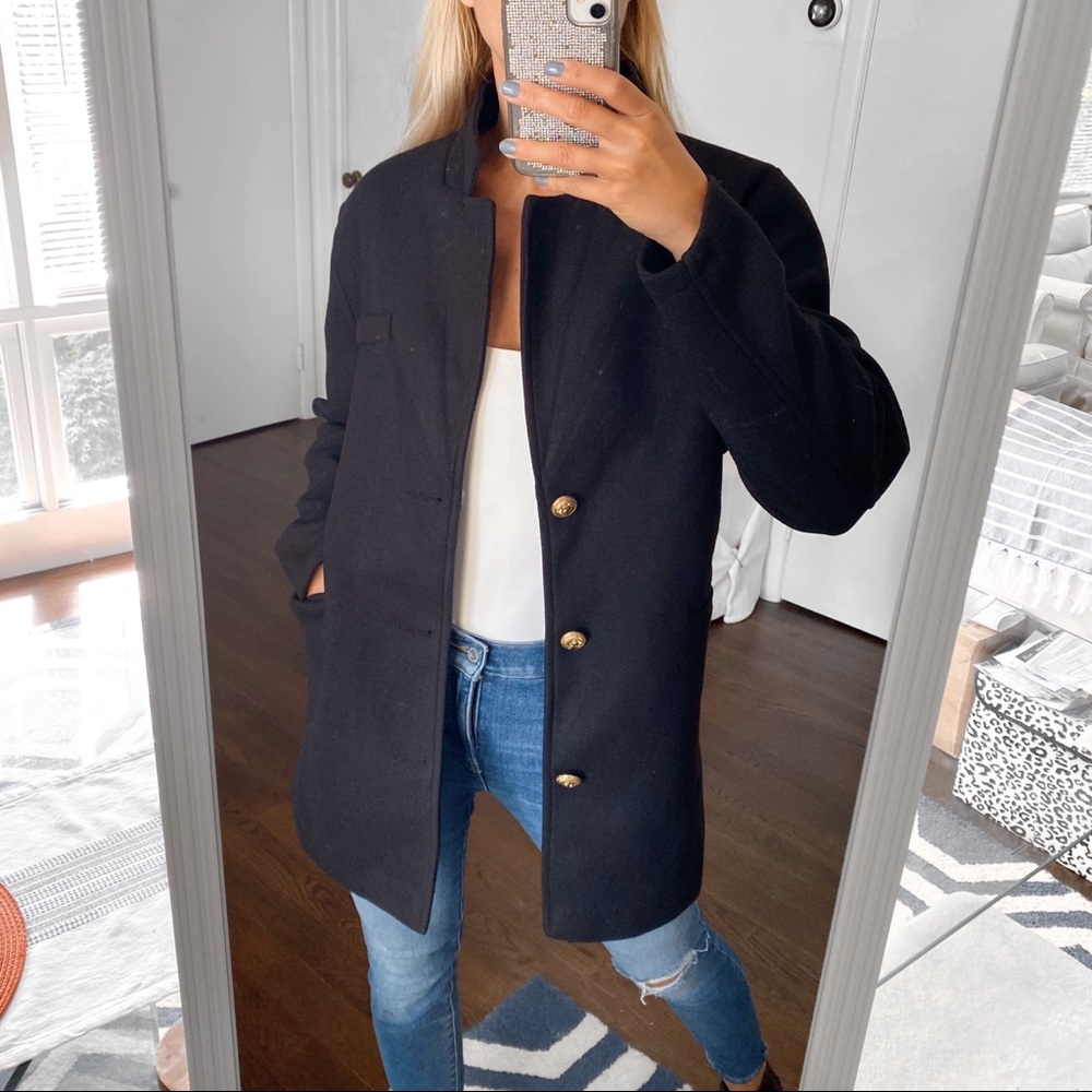 🖤 ELEGANT CONTEMPORARY BLACK COAT! - Picture 7 of 12
